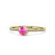1 - Irene Pink Sapphire and Diamond Halo Engagement Ring 