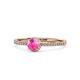 1 - Irene Pink Sapphire and Diamond Halo Engagement Ring 