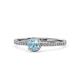 1 - Irene Aquamarine and Diamond Halo Engagement Ring 