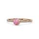 1 - Irene Pink Tourmaline and Diamond Halo Engagement Ring 