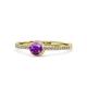 1 - Irene Amethyst and Diamond Halo Engagement Ring 