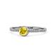 1 - Irene Yellow Sapphire and Diamond Halo Engagement Ring  