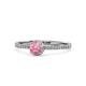 1 - Irene Pink Tourmaline and Diamond Halo Engagement Ring 