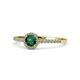 1 - Cyra Emerald and Diamond Halo Engagement Ring 