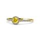 1 - Cyra Yellow Sapphire and Diamond Halo Engagement Ring 