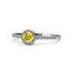 1 - Cyra Yellow Sapphire and Diamond Halo Engagement Ring 