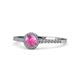 1 - Cyra Pink Sapphire and Diamond Halo Engagement Ring  