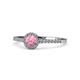 1 - Cyra Pink Tourmaline and Diamond Halo Engagement Ring  