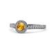 1 - Arael Citrine and Diamond Halo Engagement Ring 