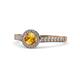 1 - Arael Citrine and Diamond Halo Engagement Ring 