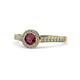 1 - Arael Ruby and Diamond Halo Engagement Ring 