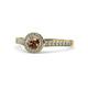 1 - Arael Smoky Quartz and Diamond Halo Engagement Ring 