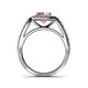 6 - Aura Pink Tourmaline and Diamond Halo Engagement Ring  
