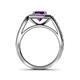 6 - Aura Amethyst and Diamond Halo Engagement Ring  