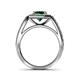 6 - Aura Emerald and Diamond Halo Engagement Ring  