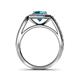 6 - Aura London Blue Topaz and Diamond Halo Engagement Ring  