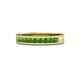 1 - Vanna 2.20 mm Green Garnet 9 Stone Wedding Band 
