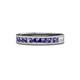 1 - Vanna 2.20 mm Iolite 9 Stone Wedding Band 