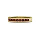 1 - Vanna 2.20 mm Red Garnet 9 Stone Wedding Band 
