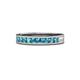1 - Vanna 2.20 mm London Blue Topaz 9 Stone Wedding Band 