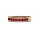 1 - Vanna 2.20 mm Ruby 9 Stone Wedding Band 