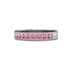 1 - Vanna 2.20 mm Pink Tourmaline 9 Stone Wedding Band 
