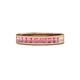 1 - Vanna 2.20 mm Pink Tourmaline 9 Stone Wedding Band 