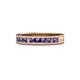 1 - Vanna 2.20 mm Iolite 9 Stone Wedding Band 