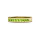 1 - Vanna 2.20 mm Peridot 9 Stone Wedding Band 