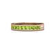 1 - Vanna 2.20 mm Peridot 9 Stone Wedding Band 