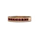 1 - Vanna 2.20 mm Red Garnet 9 Stone Wedding Band 