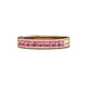 1 - Vanna 2.20 mm Rhodolite Garnet 9 Stone Wedding Band 