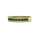 1 - Vanna 2.20 mm Emerald 9 Stone Wedding Band 