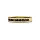 1 - Vanna 2.20 mm Black Diamond 9 Stone Wedding Band 