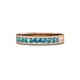 1 - Vanna 2.20 mm London Blue Topaz 9 Stone Wedding Band 