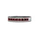 1 - Vanna 2.20 mm Red Garnet 9 Stone Wedding Band 