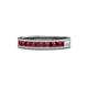 1 - Vanna 2.20 mm Ruby 9 Stone Wedding Band 