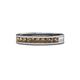 1 - Vanna 2.20 mm Smoky Quartz 9 Stone Wedding Band 
