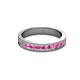 2 - Vanna 2.20 mm Pink Sapphire 9 Stone Wedding Band 