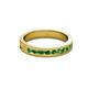 2 - Vanna 2.20 mm Green Garnet 9 Stone Wedding Band 
