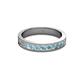 2 - Vanna 2.20 mm Aquamarine 9 Stone Wedding Band 