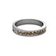 2 - Vanna 2.20 mm Smoky Quartz 9 Stone Wedding Band 
