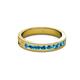 2 - Vanna 2.20 mm London Blue Topaz 9 Stone Wedding Band 