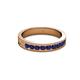 2 - Vanna 2.20 mm Blue Sapphire 9 Stone Wedding Band 