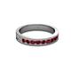 2 - Vanna 2.20 mm Ruby 9 Stone Wedding Band 
