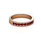 2 - Vanna 2.20 mm Ruby 9 Stone Wedding Band 