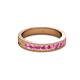 2 - Vanna 2.20 mm Pink Sapphire 9 Stone Wedding Band 