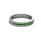 2 - Vanna 2.20 mm Green Garnet 9 Stone Wedding Band 
