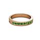 2 - Vanna 2.20 mm Green Garnet 9 Stone Wedding Band 