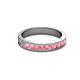 2 - Vanna 2.20 mm Pink Tourmaline 9 Stone Wedding Band 